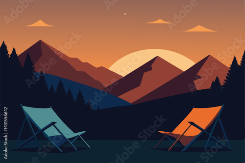 camping in the mountains