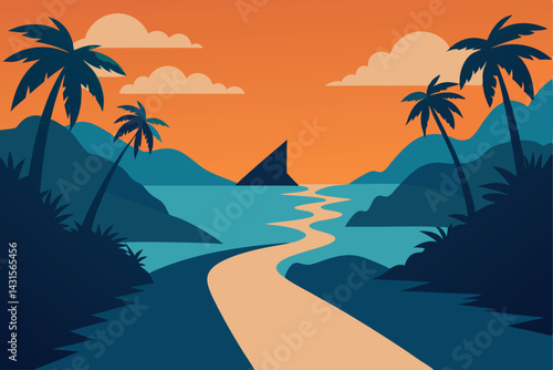 island-jungle-path-opening-to-sunny-beach