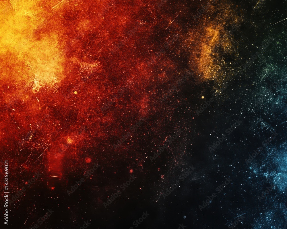 Fototapeta premium Cosmic fiery nebula
