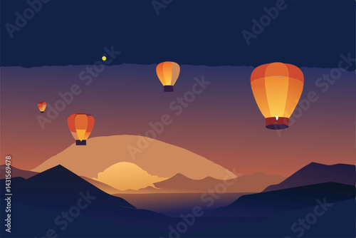hot air balloon over cappadocia turkey