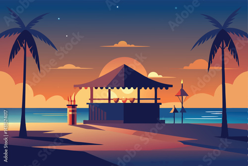 tiki-bar-on-beach-with-surfboards-and-torches-