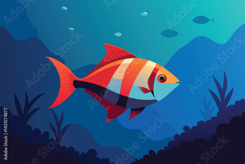 tropical fish in the aquarium