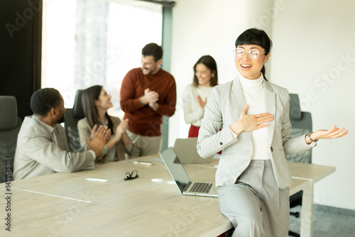 Business professionals coll...