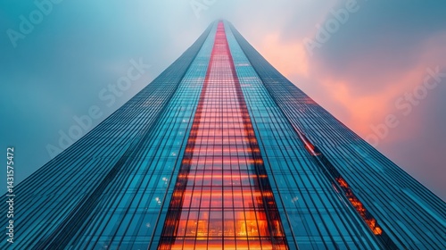 Wallpaper Mural Modern skyscraper against dramatic sky Torontodigital.ca