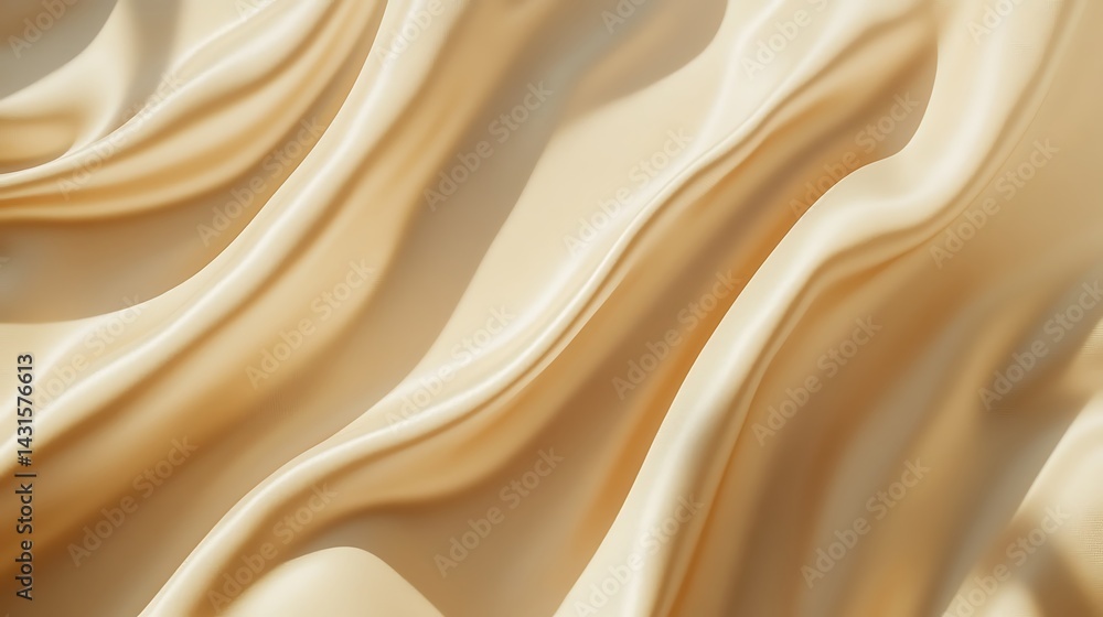 Fototapeta premium Abstract Fabric Landscape with Light and Shadow, Soft, flowing fabric with gentle light and shadow play, creating a serene and abstract landscape effect