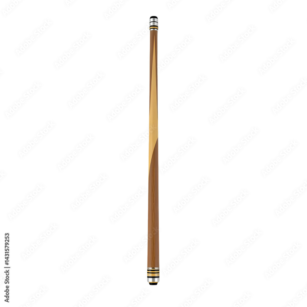 Classic Pool Cue Stick, A Detailed 3d Render Of A Billiards Accessory. The Perfect Tool For Strategy And Precision. An Excellent Choice For Gaming And Recreational Activities. Great For Designs.