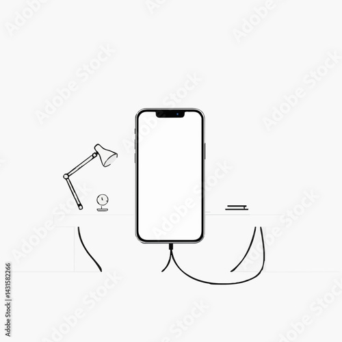 Smartphone in a Home Office