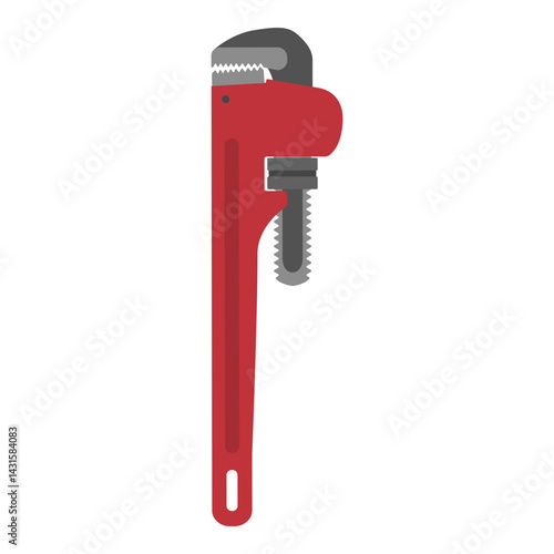 Pipe wrench plumber tool isolated