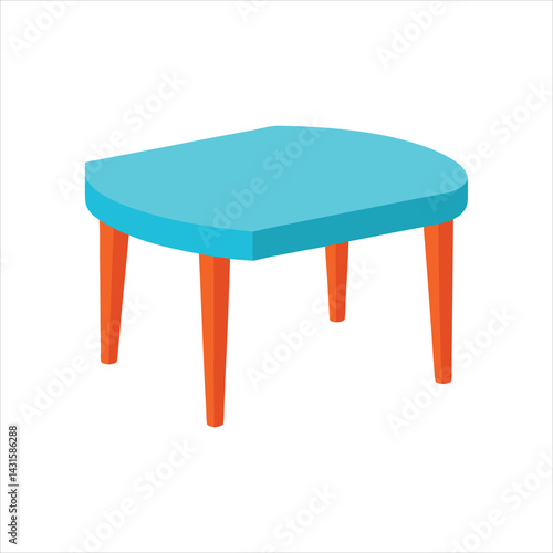 Wooden Table isolated on White background