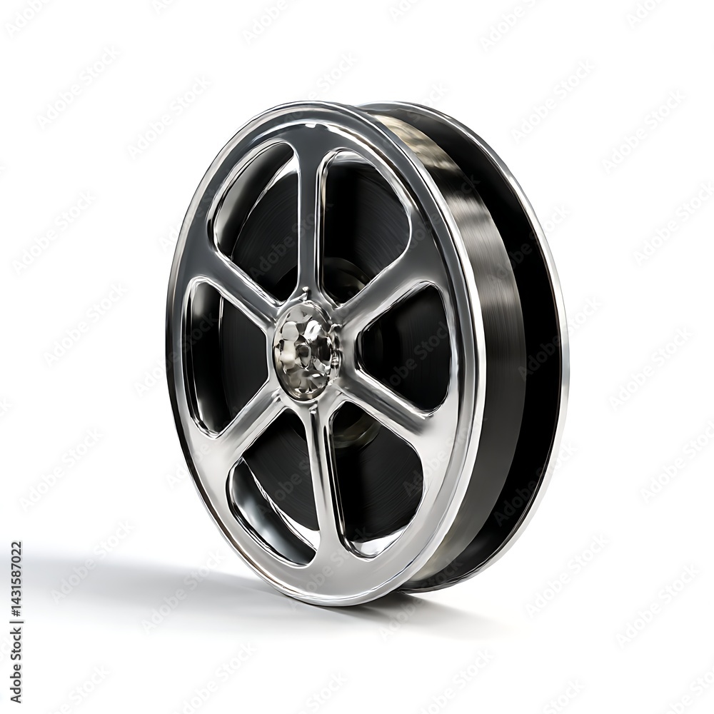 Obraz premium A film reel isolated on a clean white background