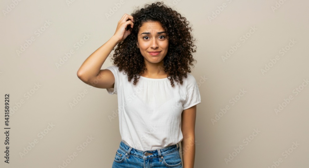 Young woman pondering