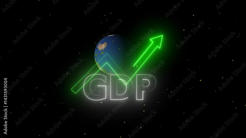 GDP Growth concept. domestic financial growth charts, global economy ...