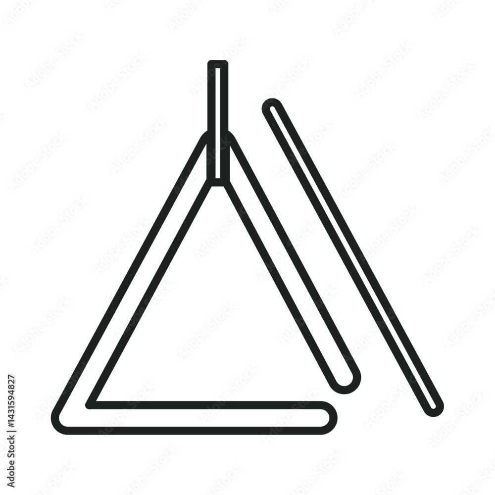 Fototapeta premium Triangle with striker. Vector