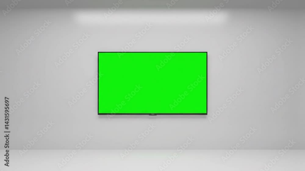 empty room with green screen video