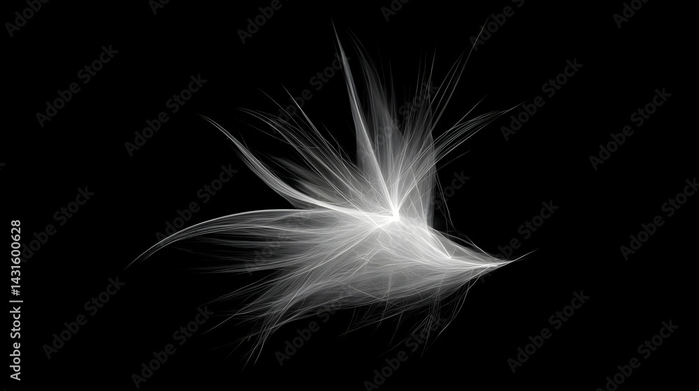 Naklejka premium of light pulsing through a dark void like living electricity.