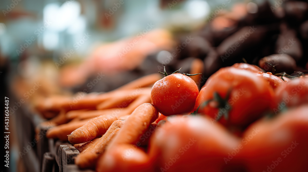 fresh produce at a market