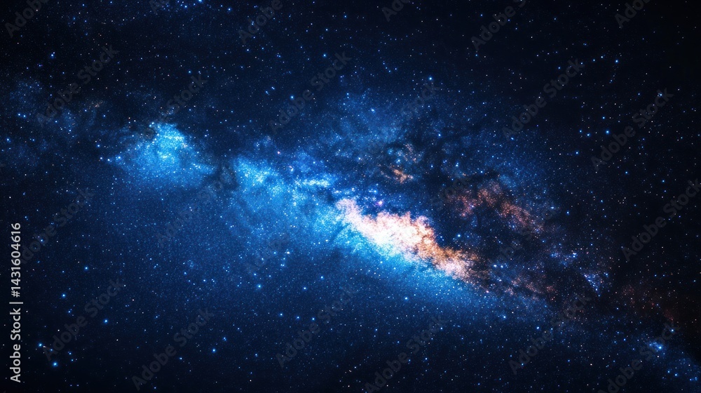 Fototapeta premium Celestial River: A breathtaking view of the Milky Way Galaxy