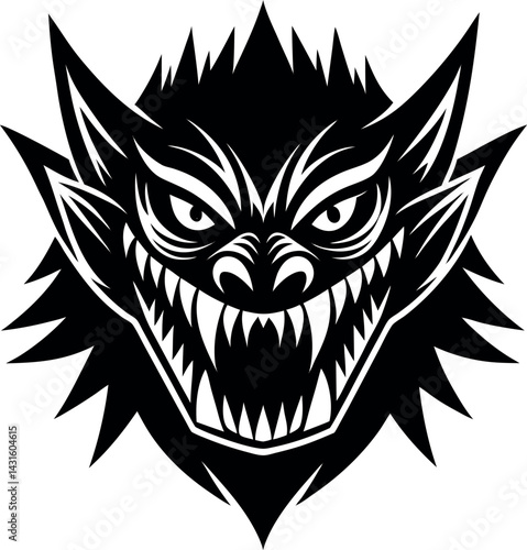 Monster Face Icons Set