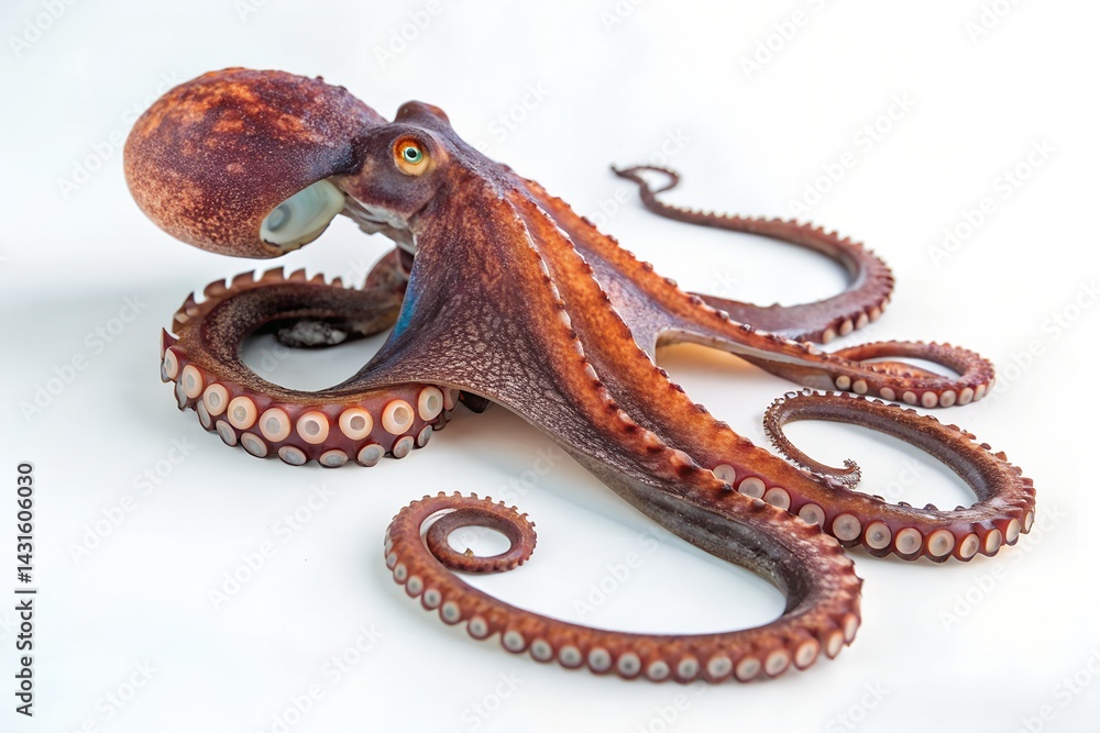 octopus on a white background octopus on a white background