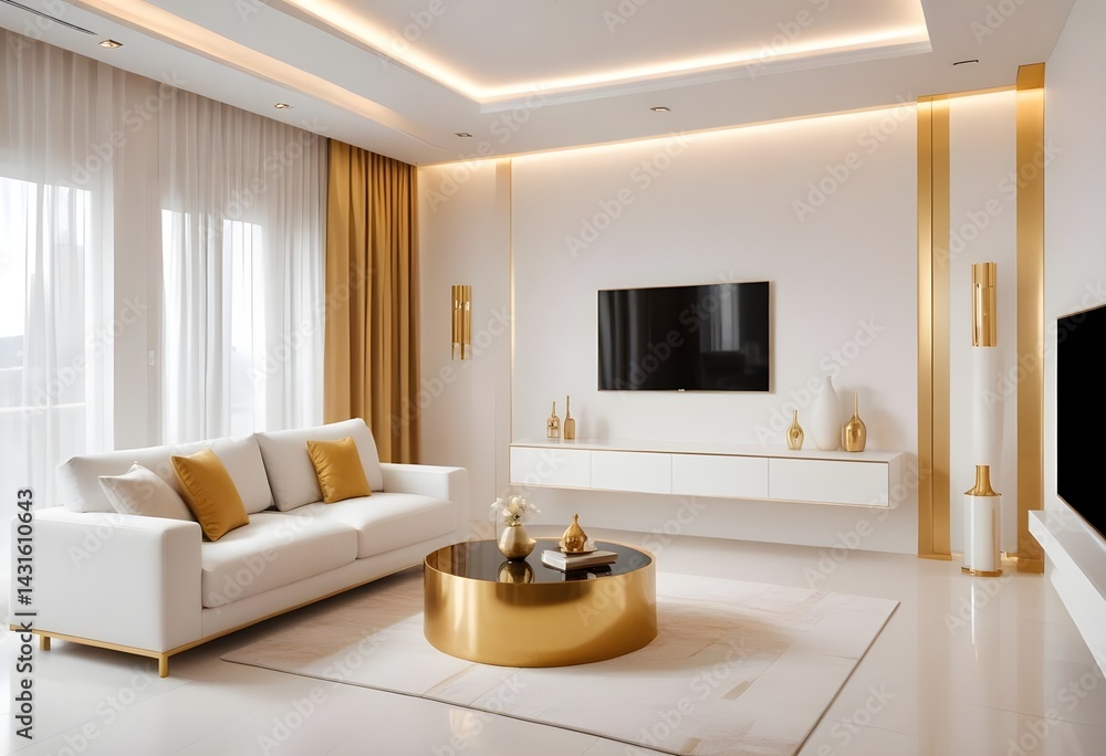 Photo interior modern design room 3d illustration Photo interior modern design room 3d illustration