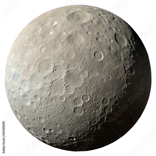 Ceres dwarf planet isolated on a transparent background