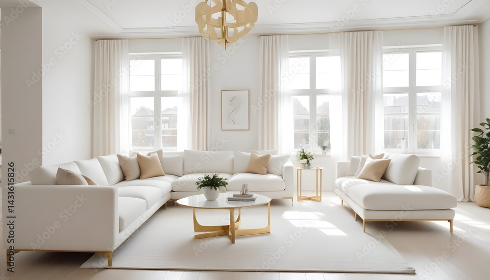 Fototapeta premium Photo interior modern design room 3d illustration