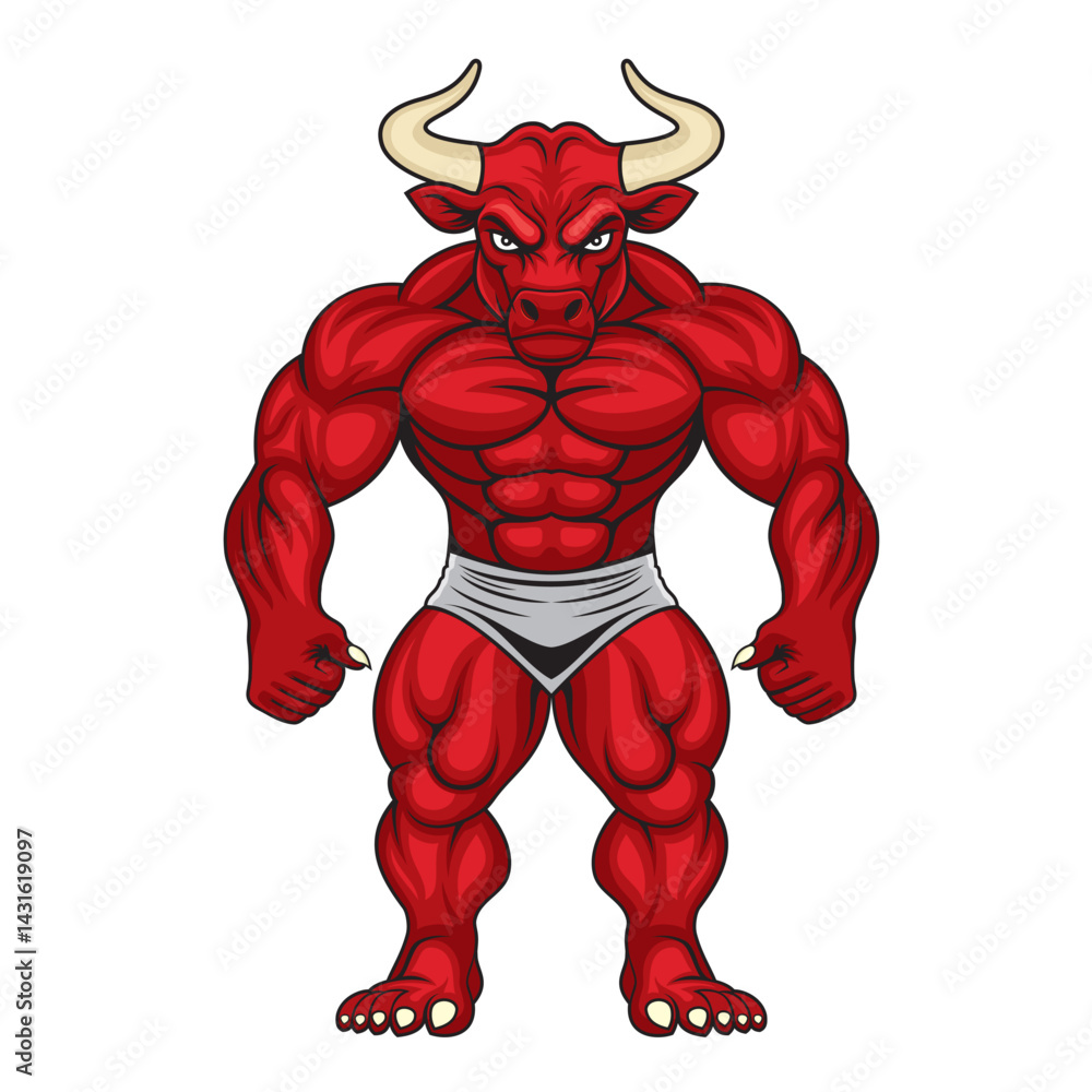 strong bull mascot vector illustration design strong bull mascot vector illustration design