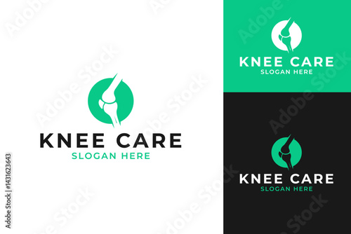 Vector of knee care logo design template illustration