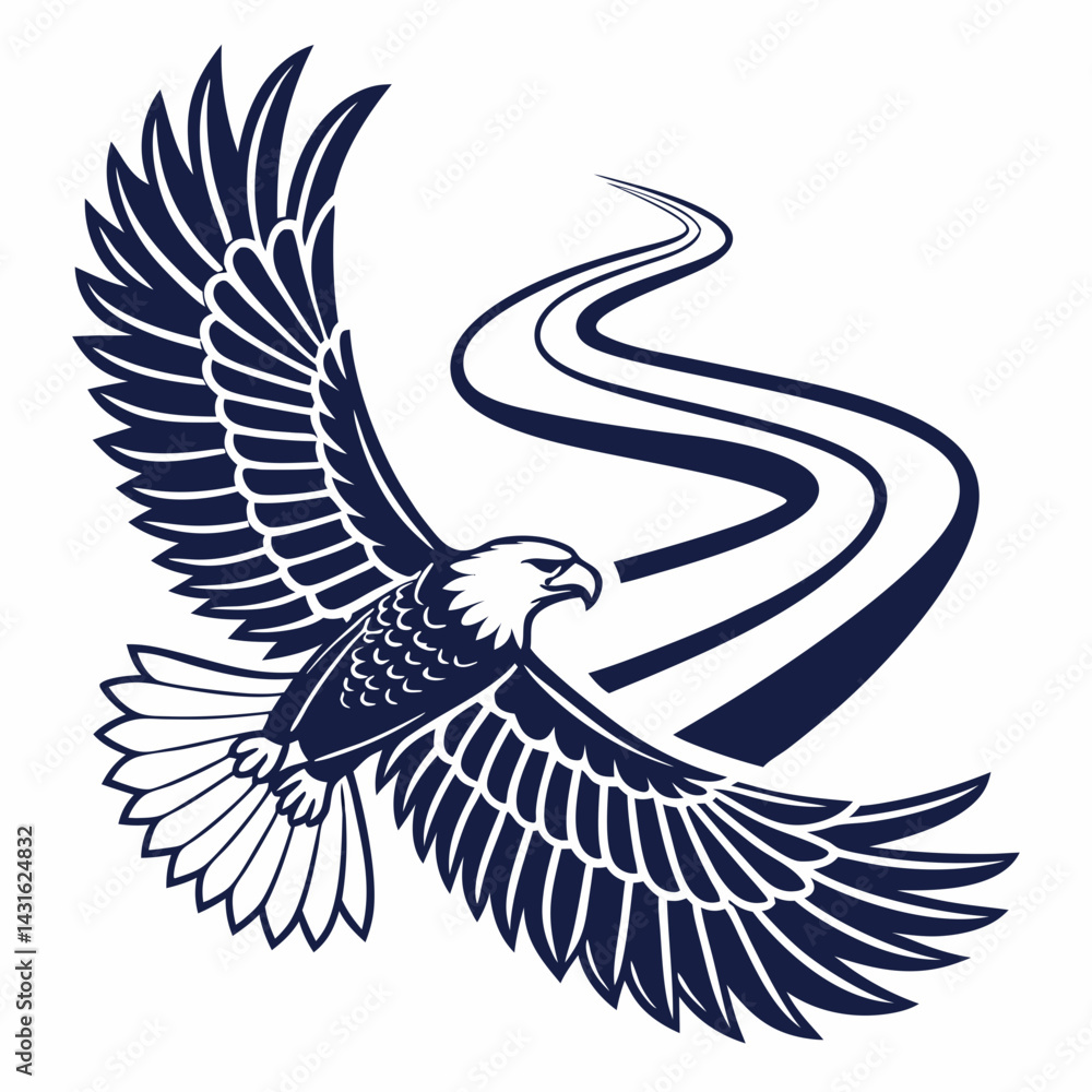 Obraz premium vector illustration of an eagle