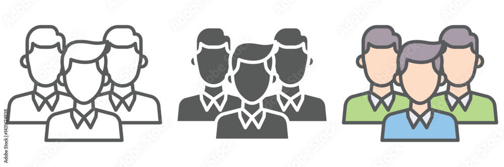 Community Icons Set – Vector Illustrations in Multiple Styles Community Icons Set – Vector Illustrations in Multiple Styles