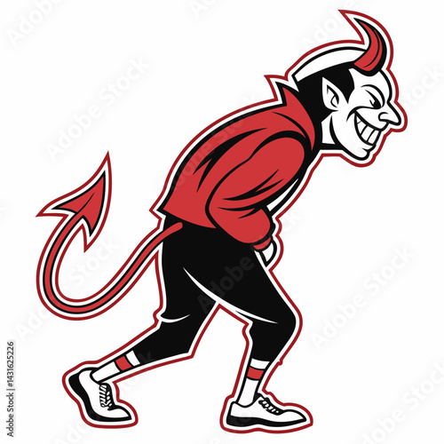 illustration of a red devil