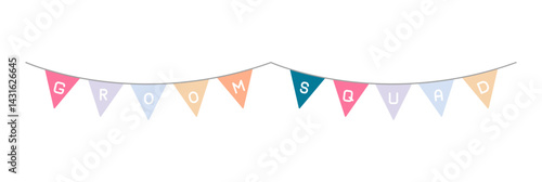 Groom squad Bunting Garland Icon