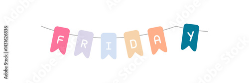 Friday Bunting Garland Icon