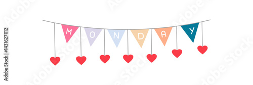 Monday Bunting Garland Icon