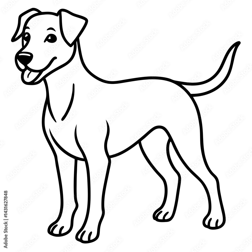 Stylish Canine Line Art Design Stylish Canine Line Art Design