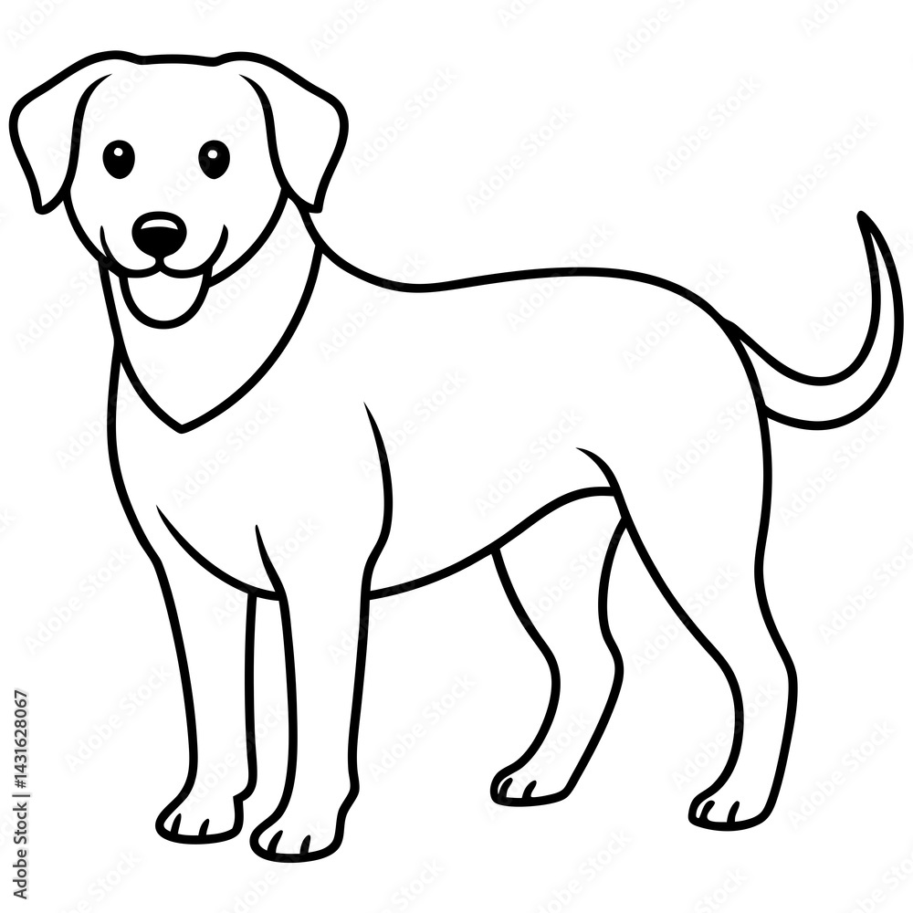 Stylish Canine Line Art Design Stylish Canine Line Art Design