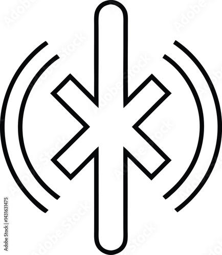 bluetooth line art vector icon.