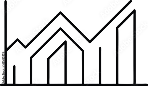 charts line art vector icon.