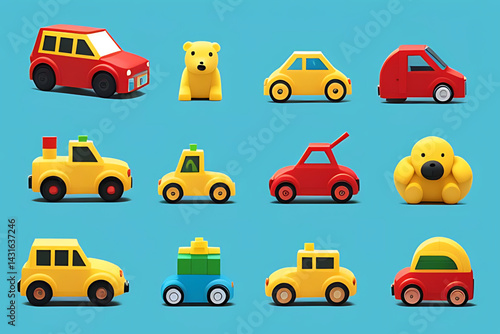 vector illustration of a set of transport