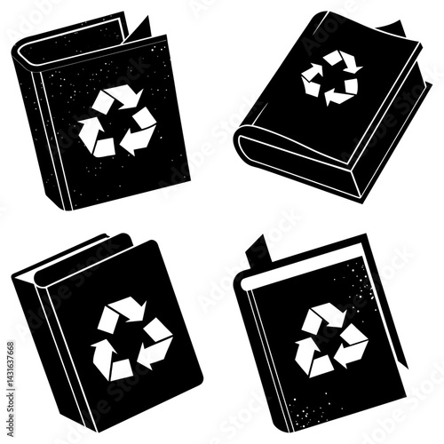 Recycled Paper Journal silhouette vector