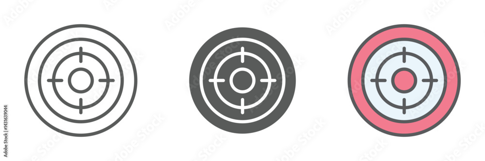 Focused Icons Set – Vector Illustrations in Multiple Styles Focused Icons Set – Vector Illustrations in Multiple Styles