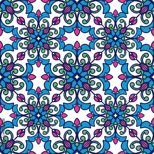pattern batik flower damask ethnic boho ikat texture tribal geometric background