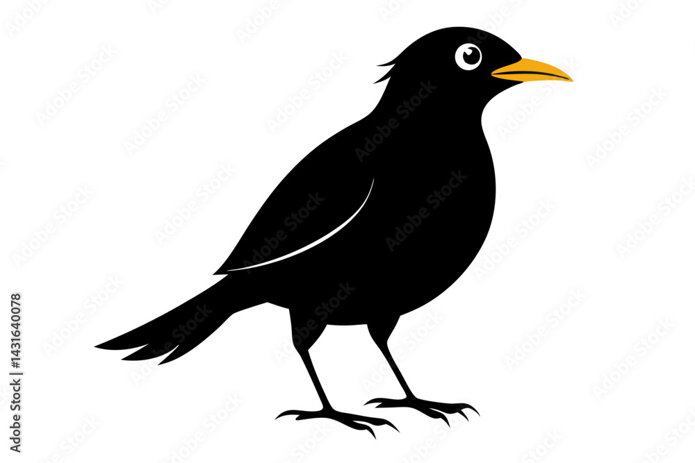 Obraz premium mynah sihouette black vector