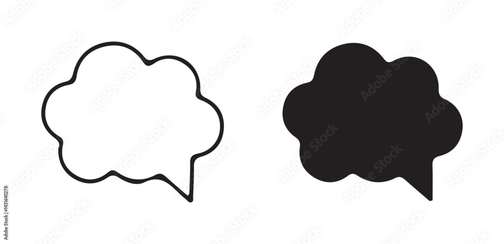 Message icon sign vector. Chat icon set, bubble speech icon for web, ui, and mobile apps. Vector Illustration Message icon sign vector. Chat icon set, bubble speech icon for web, ui, and mobile apps. Vector Illustration