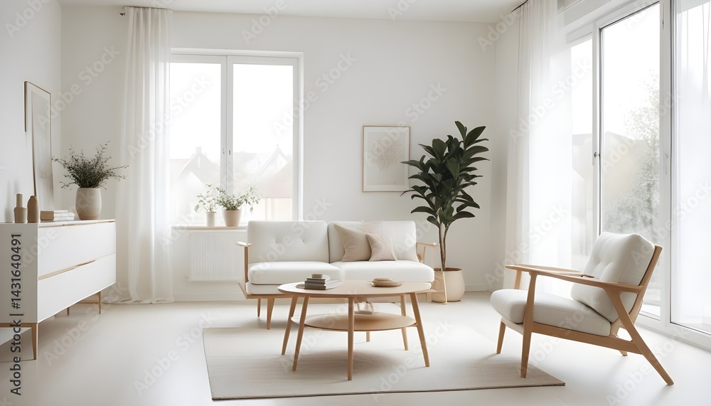 Fototapeta premium Photo interior modern design room 3d illustration