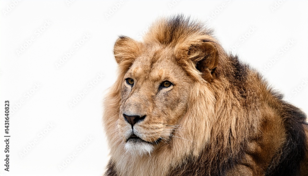 Fototapeta premium lion on white background