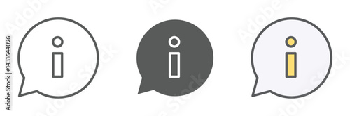 Information Icons Set – Vector Illustrations in Multiple Styles