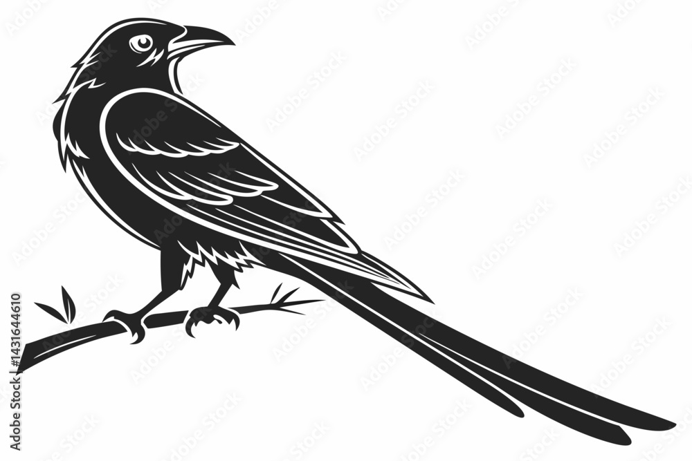 Fototapeta premium drongo sihouette black vector