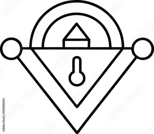 vpn line art vector icon.