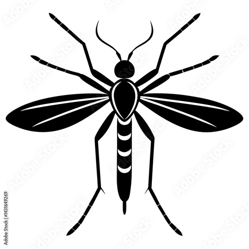 Animal Mosquito silhouette vector illustrator 